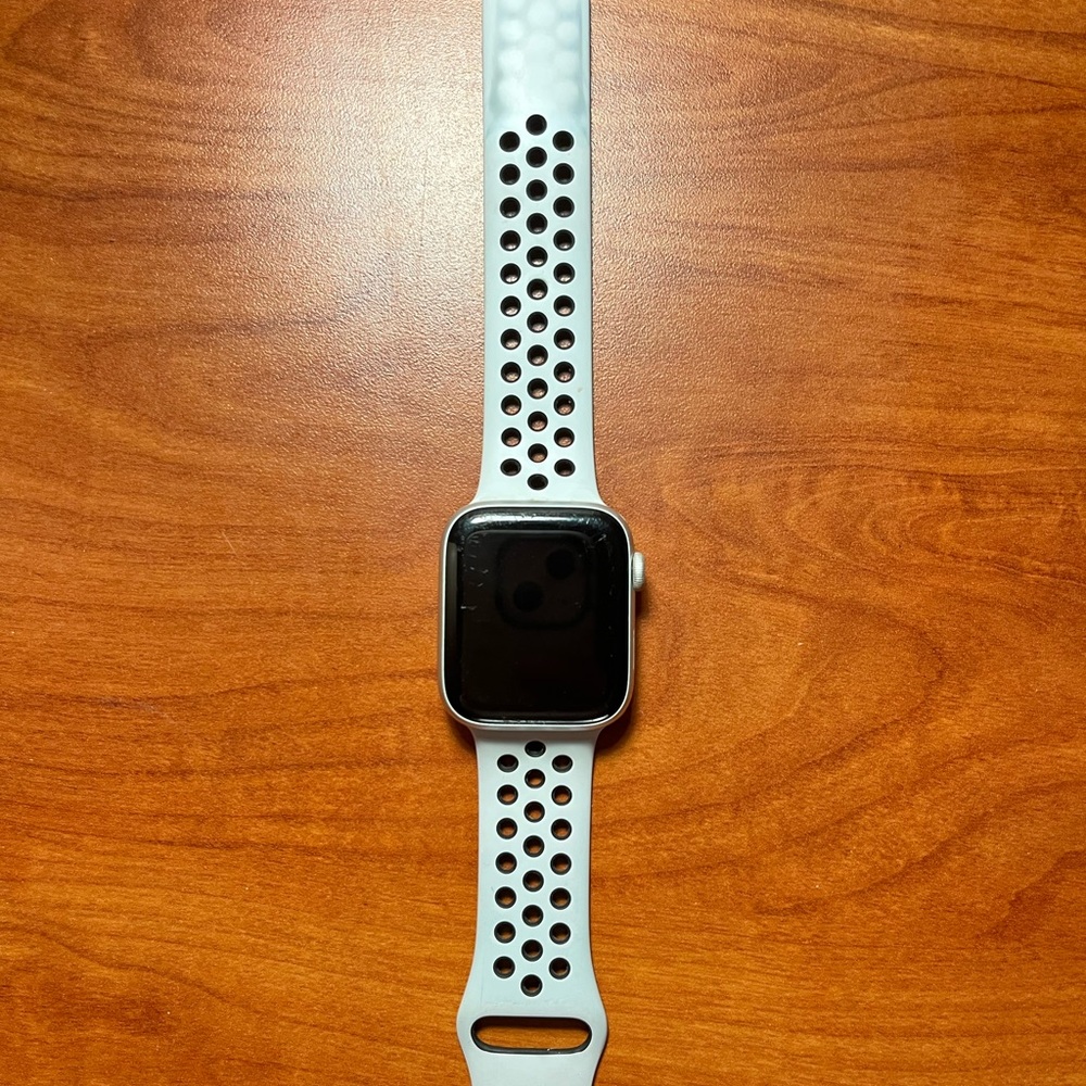 Nike Apple Watch with White and Black Band